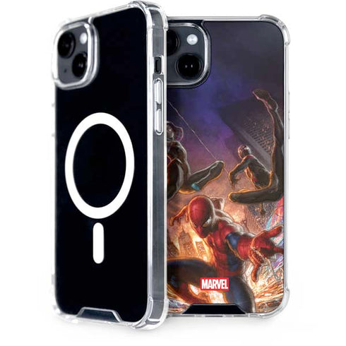 Marvel Spiderman Group Wall iPhone 15 MagSafe Case